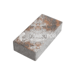 Тротуарная плитка Прямоугольник 20х10х6 см, сомон на камне