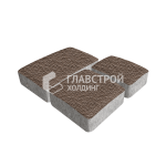 Тротуарная плитка Брук, коричневая с гранитной крошкой, 4 см