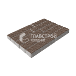 Тротуарная плитка Лукано, коричневая с гранитной крошкой, 6 см