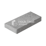Тротуарная плитка Прямоугольник 100х300х60, серо-белая на камне