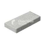 Тротуарная плитка Прямоугольник 300х100х60, белая на камне