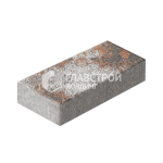 Тротуарная плитка Прямоугольник 300х600х60, сомон на камне