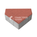 Тротуарная плитка Тиара, красная на камне, 6 см