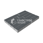 Тротуарная плитка Лукано, черная на камне, 6 см