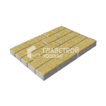 Тротуарная плитка Лукано, желтая на камне, 6 см
