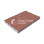 Тротуарная плитка Лукано, бордовая, 6 см