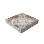 Тротуарная плитка Квадрат 40х40х6 см, сомон на камне