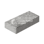 Тротуарная плитка Прямоугольник 60х30х6 см, антрацит на камне